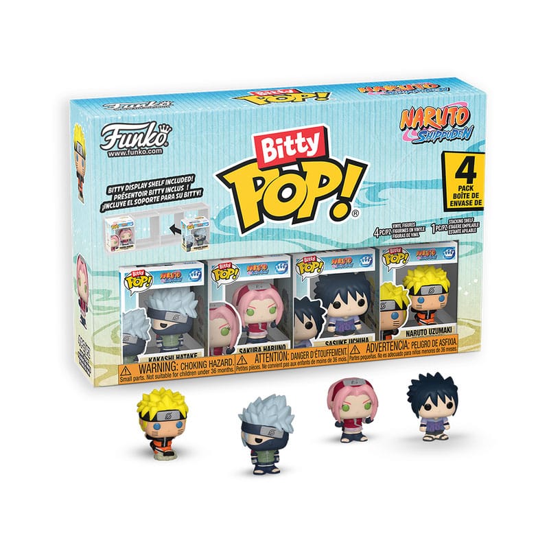 Naruto Shippuden Bitty POP! Vinyl Figure 4-Pack Team 7 w/CH 2,5 cm - Funko Mini Figures, Pop! Figures