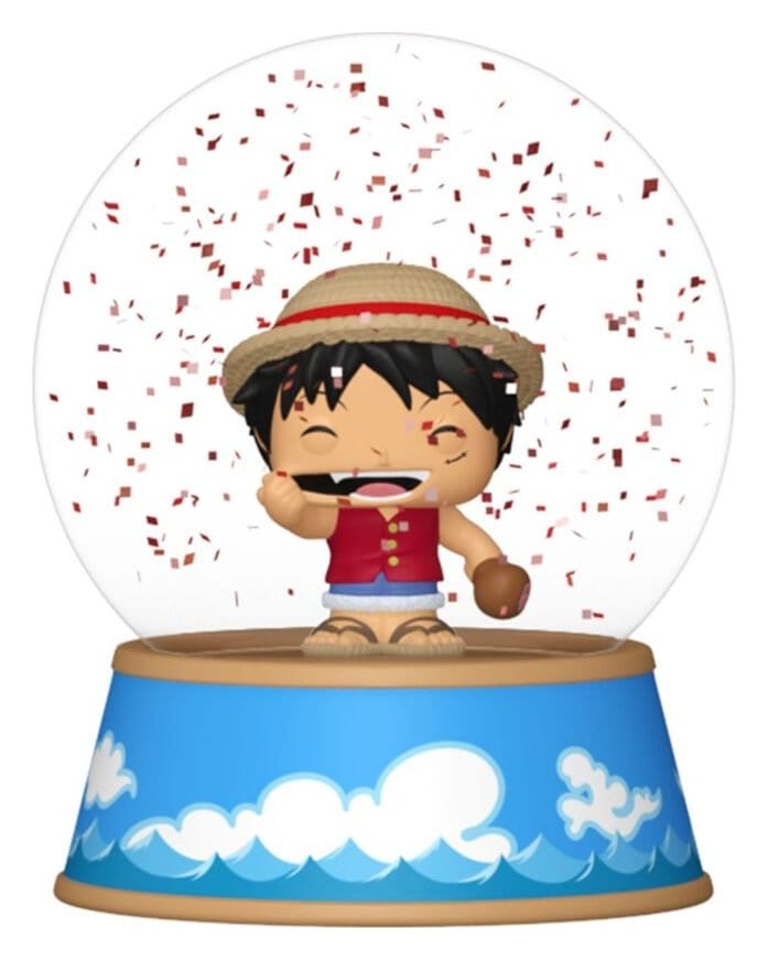 One Piece Mini Figures Glitter Globes PDQ 5 cm Display Box Qty 12