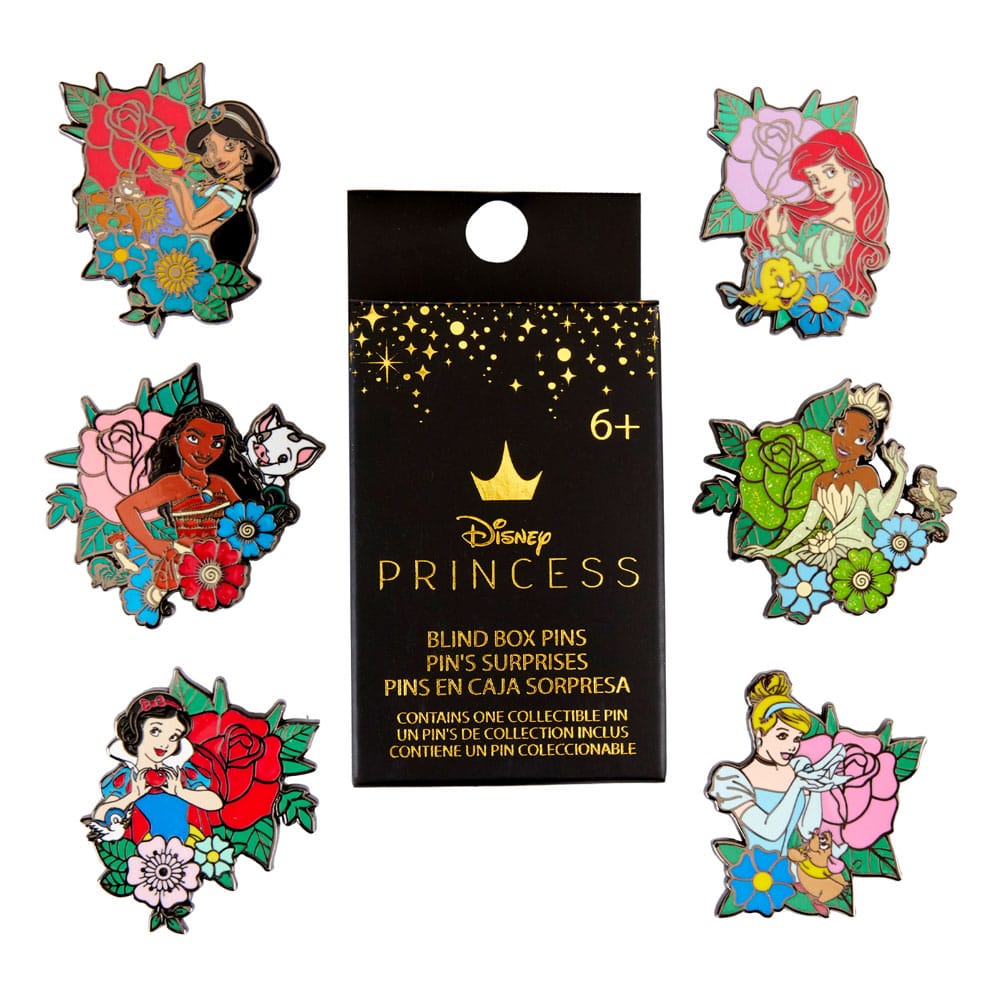 Disney Loungefly POP! Enamel Pins Princess Tattoo 3 cm Assortment Box Qty 12