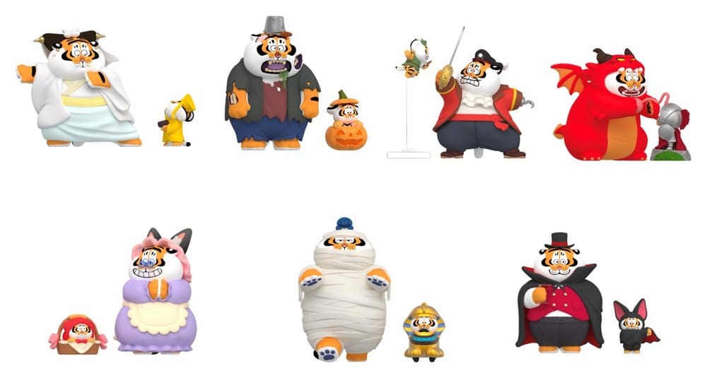 Alexander The Fat Tiger Blind Box Mini Figures The Spooky Masquerade Display Box Qty 6 - Funism Mini Figures, Blind Boxes