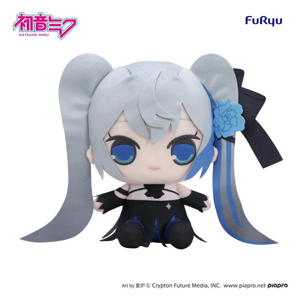 Hatsune Miku Kyurumaru Big Plush Figure Blue Rose 28 cm - Furyu Plush
