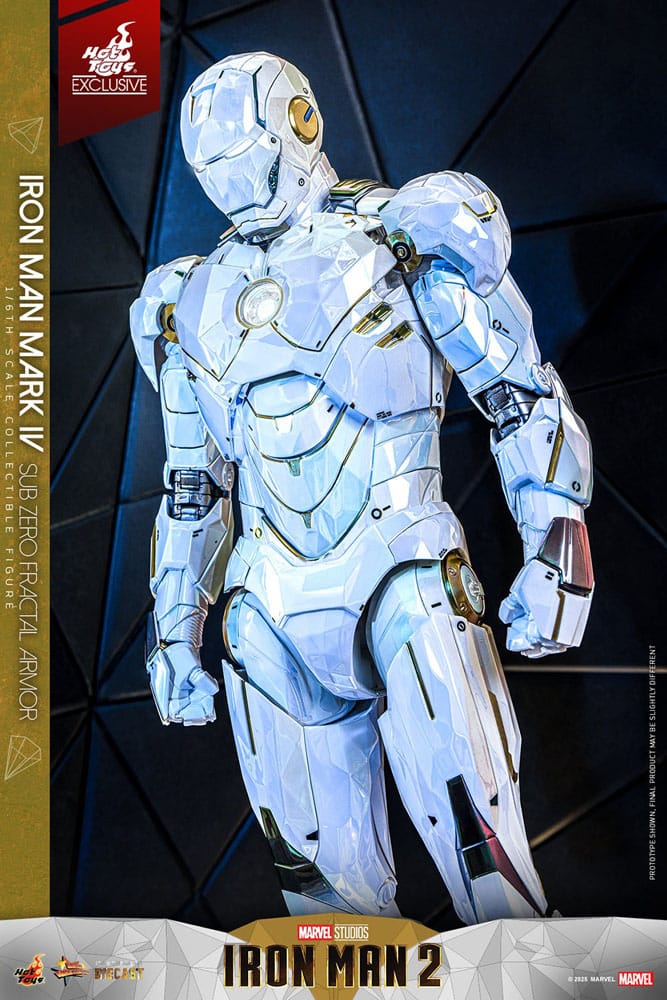 Iron Man 2: Iron Man Mark IV (Sub-Zero Fractal Armor): Hot Toys Exclusive: 1/6 Scale Action Figure