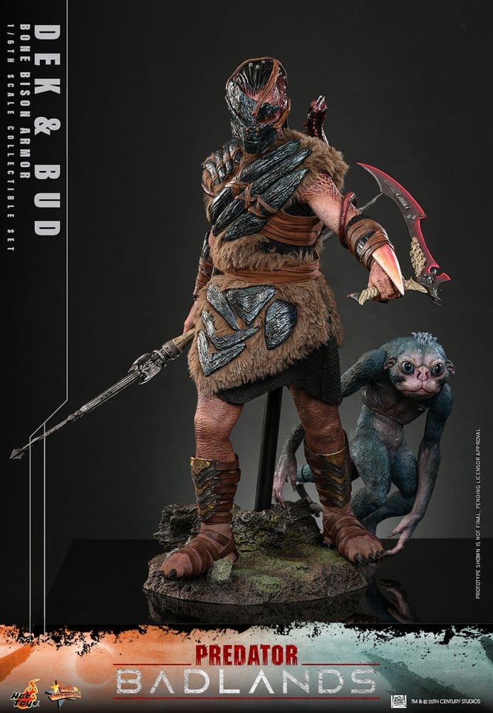 Predator: Badlands Movie Masterpiece Action Figures 2-Pack 1/6 Dek (Bone Bison Armor) and Bud 31 cm - Hot Toys Action Figures