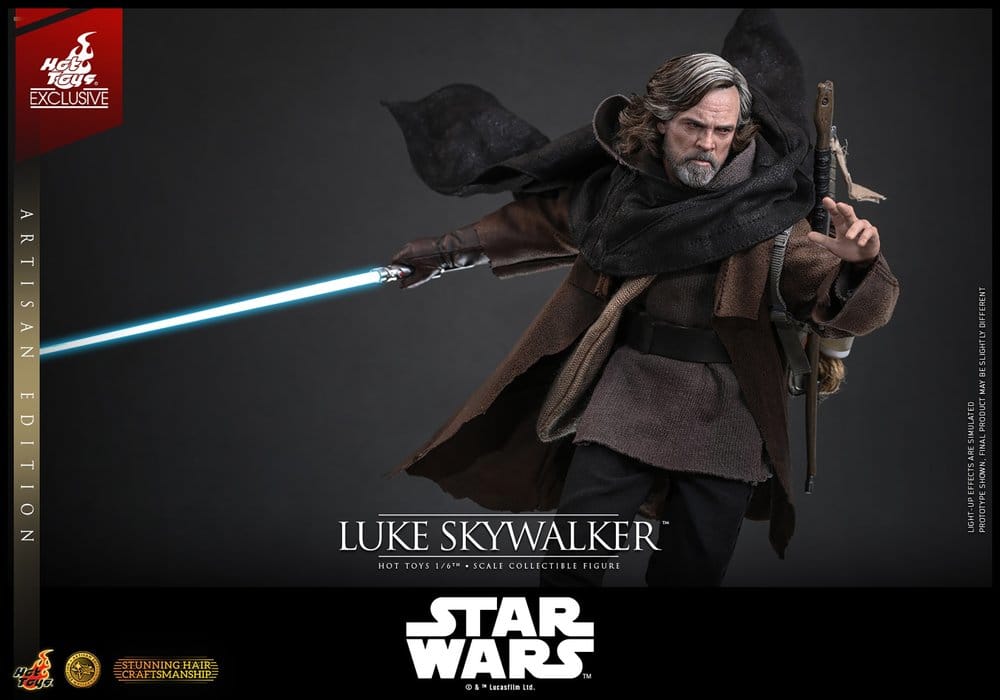 Star Wars: The Last Jedi Movie Masterpiece Action Figure 1/6 Luke Skywalker (Artisan Edition) - Hot Toys Action Figures