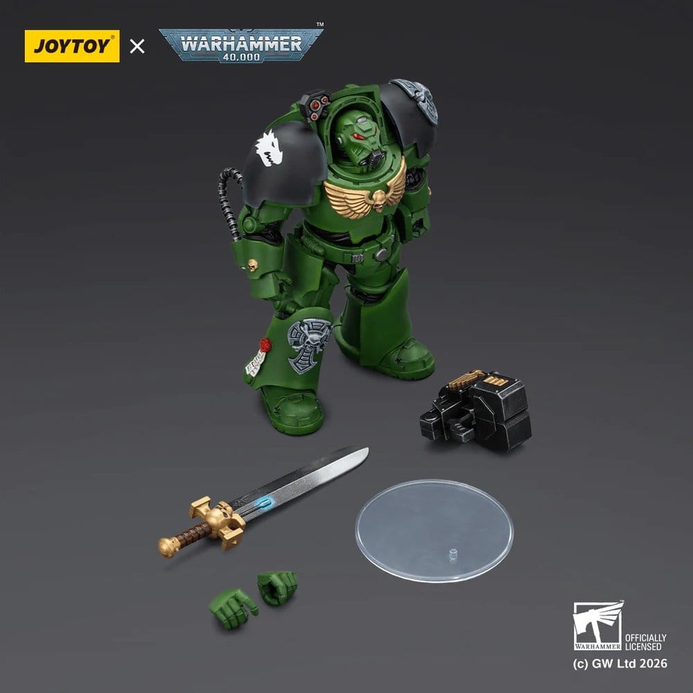 Warhammer 40,000 Action Figure Salamanders Terminator 1 with Power Sword and Storm Bolter