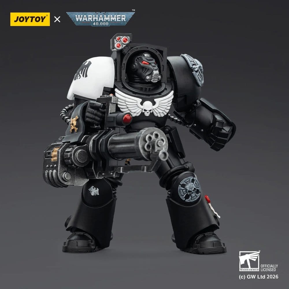 Warhammer 40,000 Action Figure Raven Guard Terminator 3 with Power Fist and Assault Cannon 14 cm - Joy Toy Action Figures