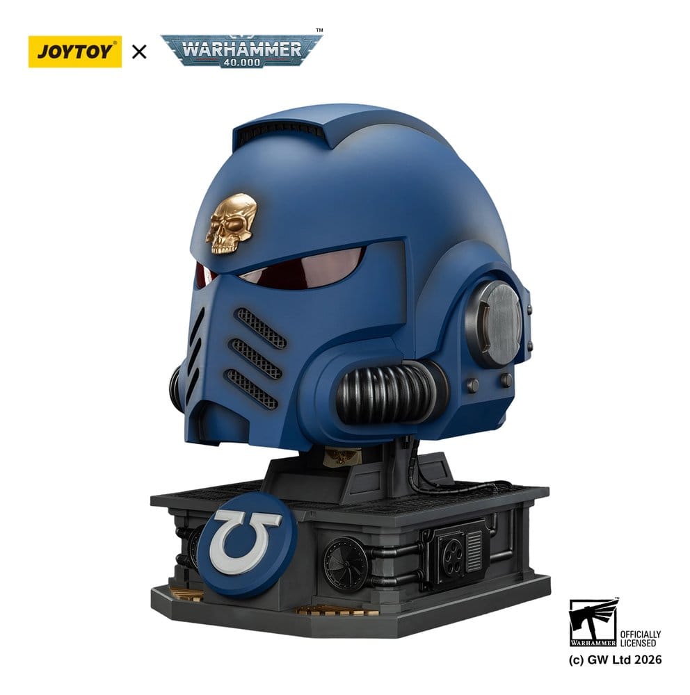 Warhammer 40,000 Captain MkX Helmet & Display Stand Ultramarines 44 cm - Joy Toy Replicas