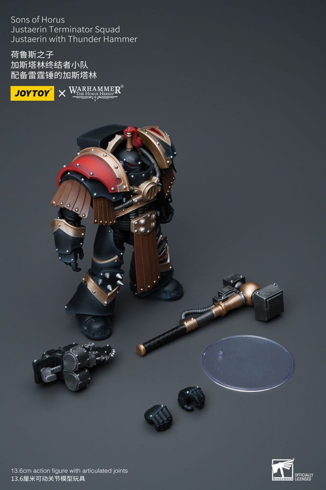 Warhammer The Horus Heresy Action Figure 1/18 Sons of Horus Justaerin Terminator Squad Justaerin with Thunder Hammer 12 cm - Joy Toy Action Figures