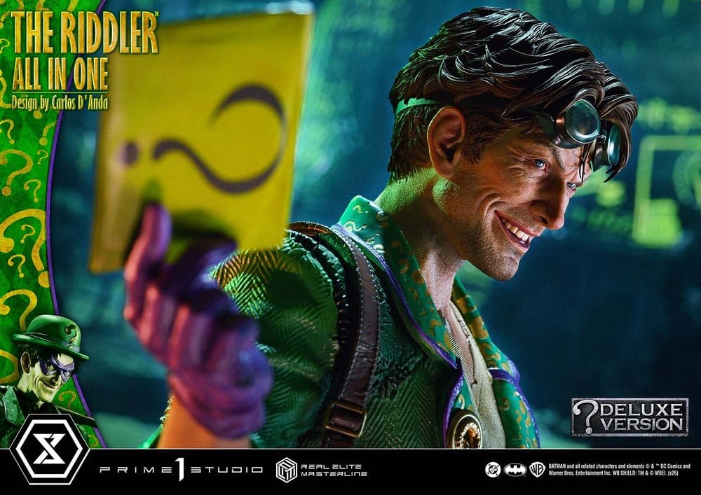 DC Comics Real Elite Masterline Series Statue 1/3 The Riddler All In One (Design by Carlos D'Anda) DX Bonus Version 74 cm - Prime 1 Studio Statues