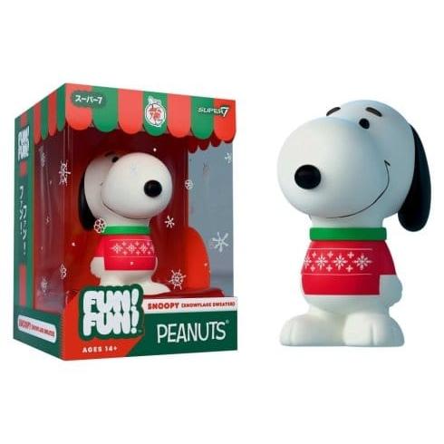 Vintage Peanuts Fun! Fun! Mini Figure Wave 03 Holiday Snoopy (Snowflake Sweater) - Super7 Mini Figures