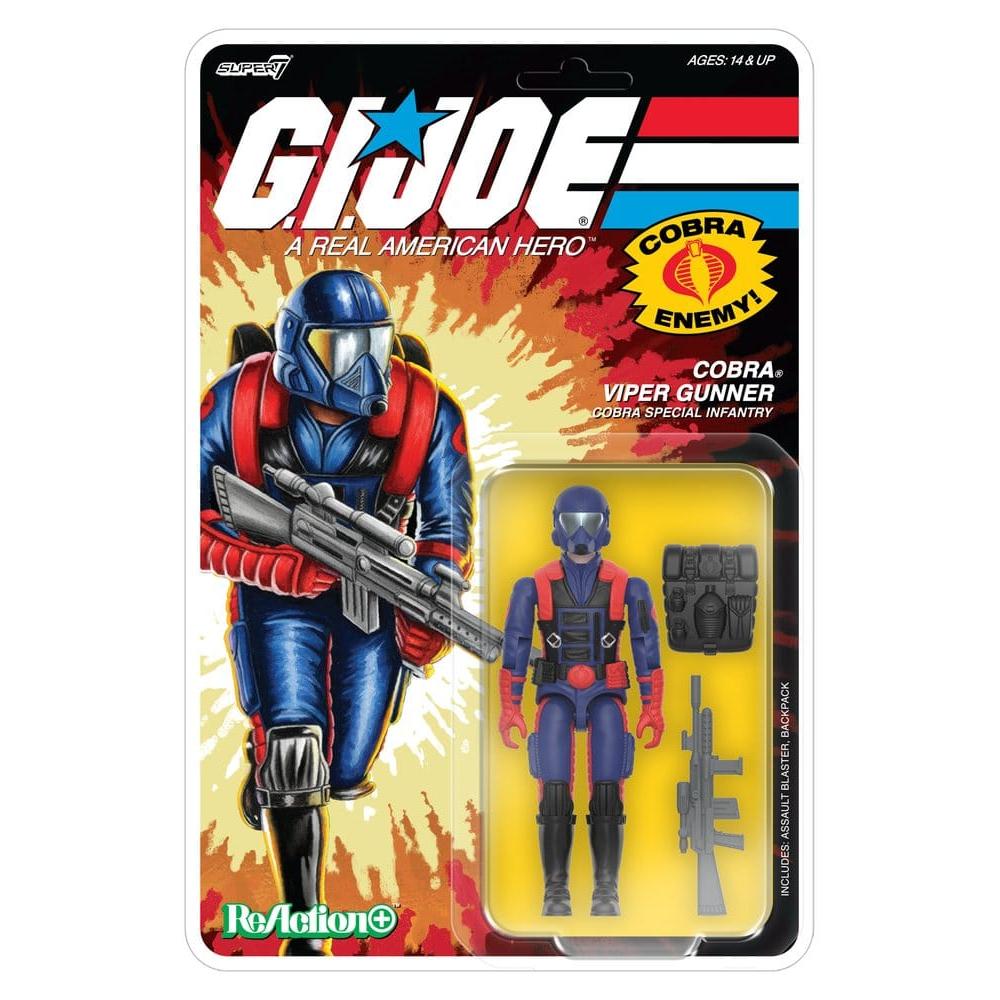 G.I. Joe ReAction+ Action Figure Wave 09 Cobra Viper Gunner - Super7 Action Figures