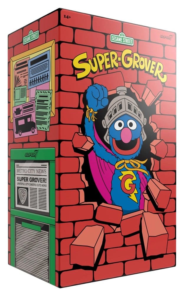 Sesame Street Supersize Vinyl Figure Super Grover 36 cm - Super7 Statues & Busts