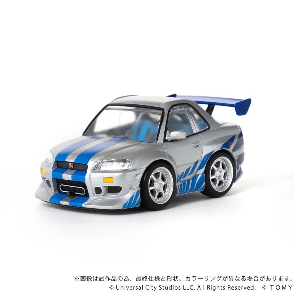 Fast & Furious Q-Village Vehicle with mini-figure Nissan Skyline GT-R (R34) - Takara Tomy Mini Figures