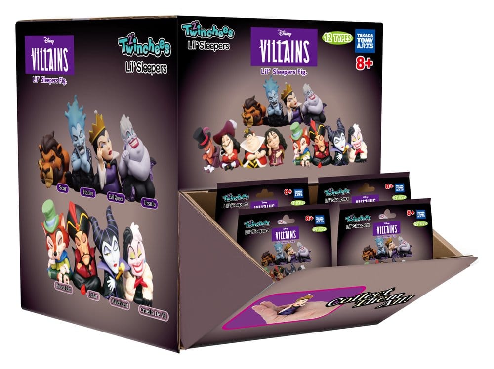 Disney Villains Twinchees Mini Figures Lil' Sleepers 5 cm Blind Pack Display Box Qty 24