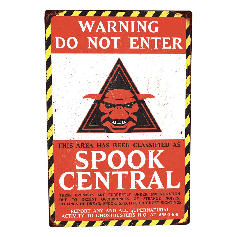 Ghostbusters Metal Sign Spook Central - Trick Or Treat Studios Home & Decor