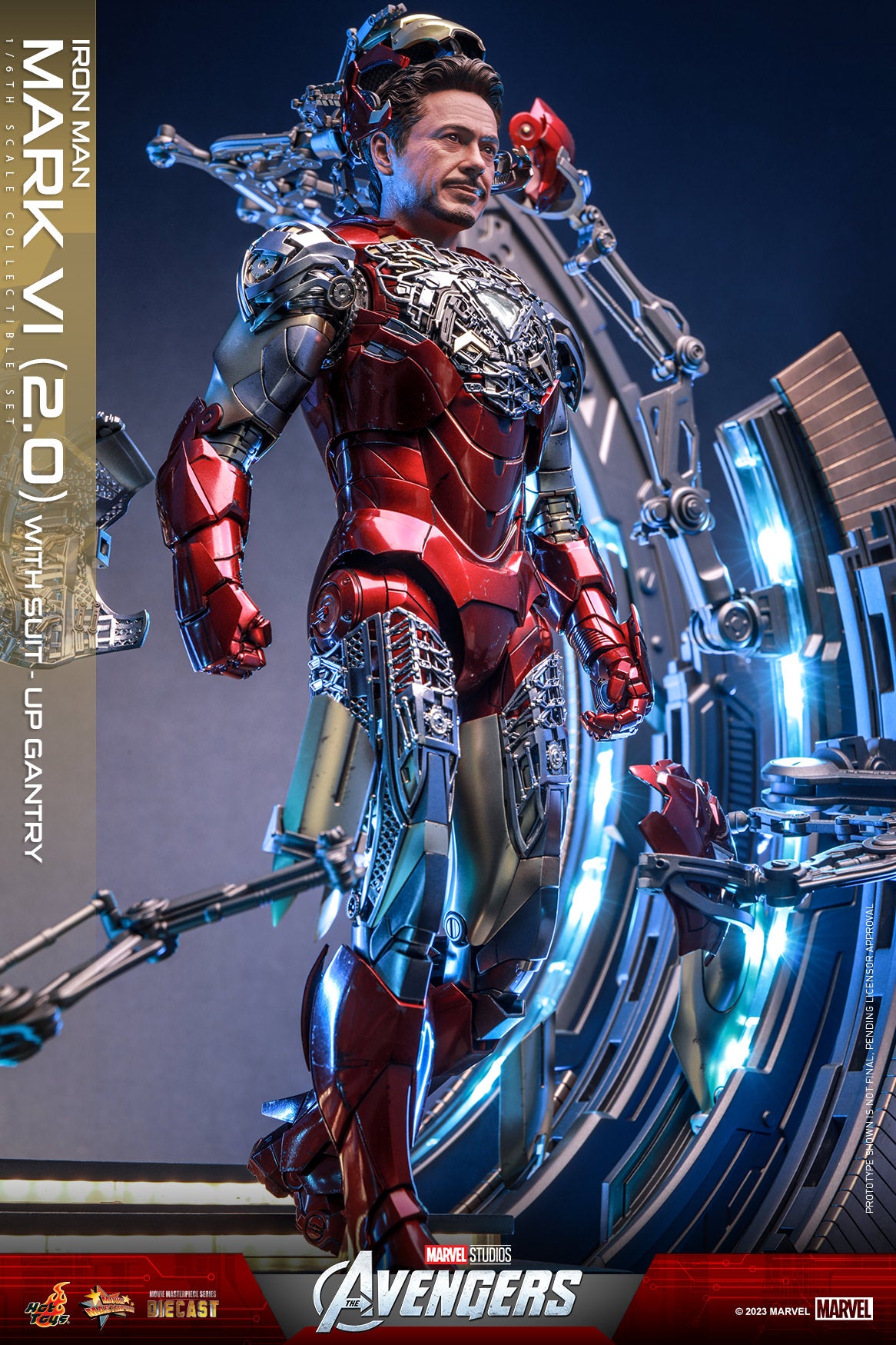 Iron Man: Mark VI (2.0): With Suit Up Gantry: Marvel: MMS688D53: Hot Toys