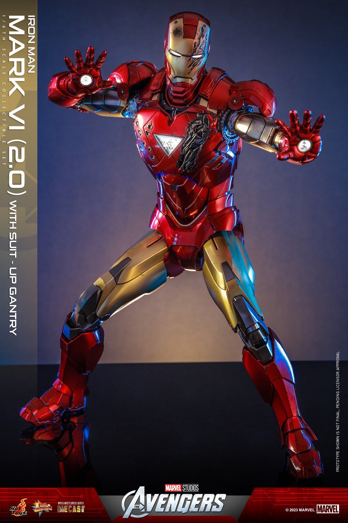 Iron Man: Mark VI (2.0): With Suit Up Gantry: Marvel: MMS688D53: Hot Toys