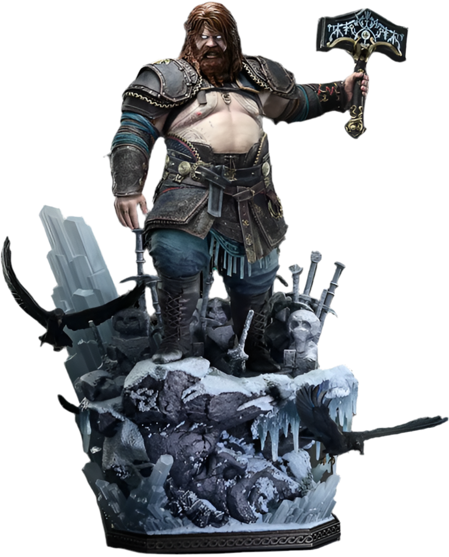 God of War: Ragnarök Real Elite Masterline Series Statue 1/3 Thor Deluxe Bonus Version 105 cm