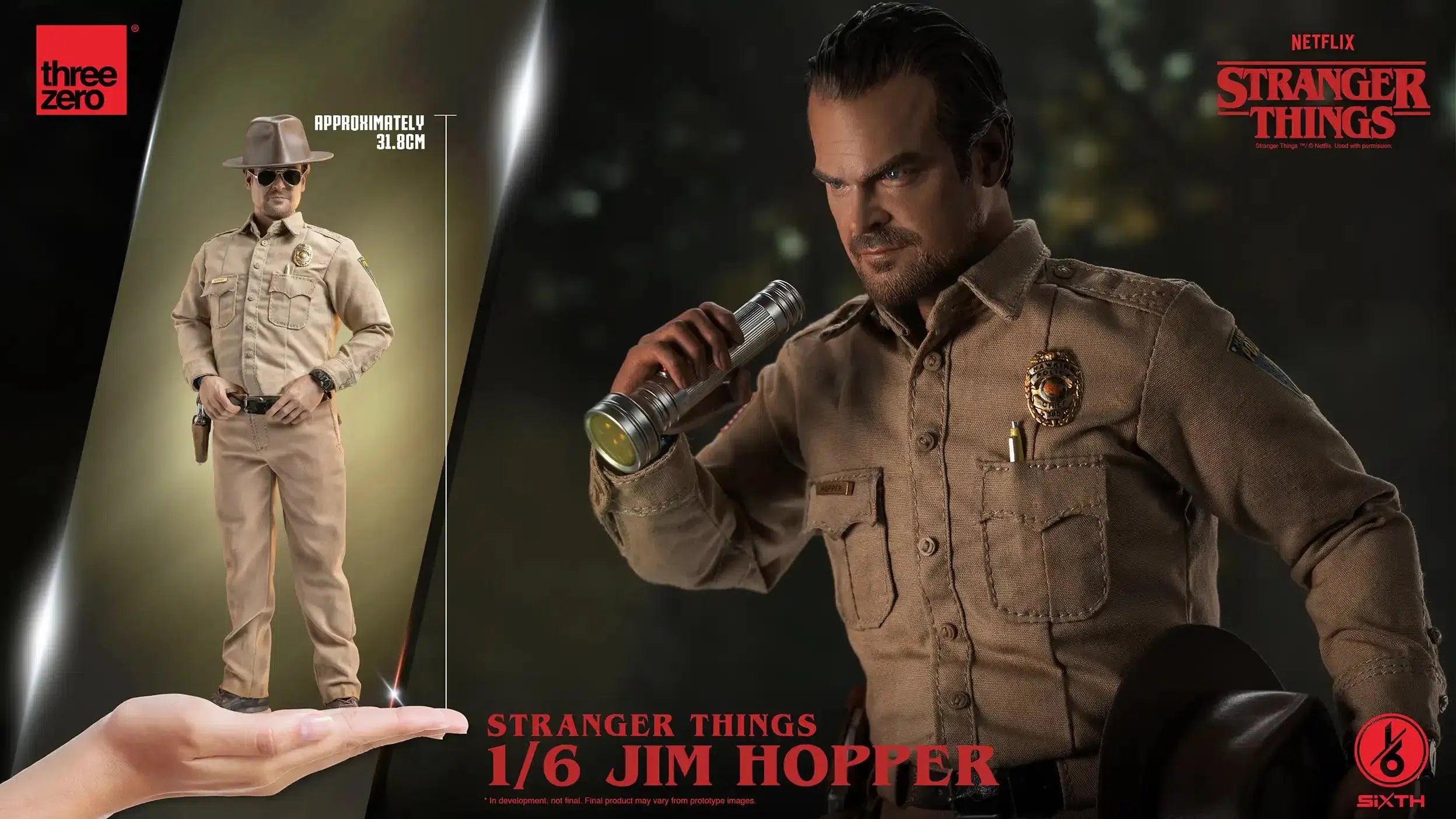 Jim Hopper: Stranger Things: Season 1: 1/6 Scale Figure: ThreeZero