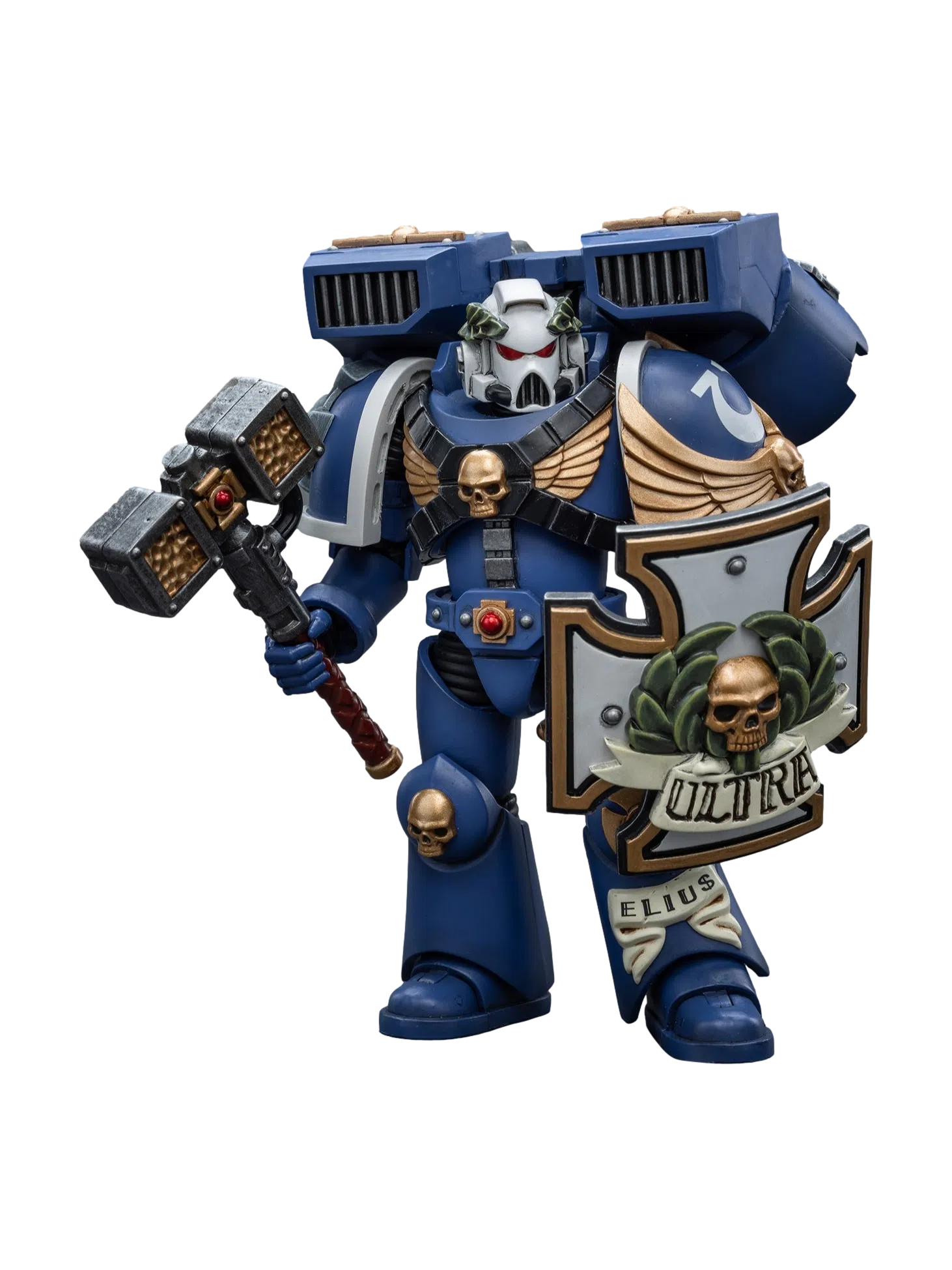 Warhammer 40k: Ultramarines: Vanguard Veteran with Thunder Hammer and Storm Shield Action Figure Joy Toy