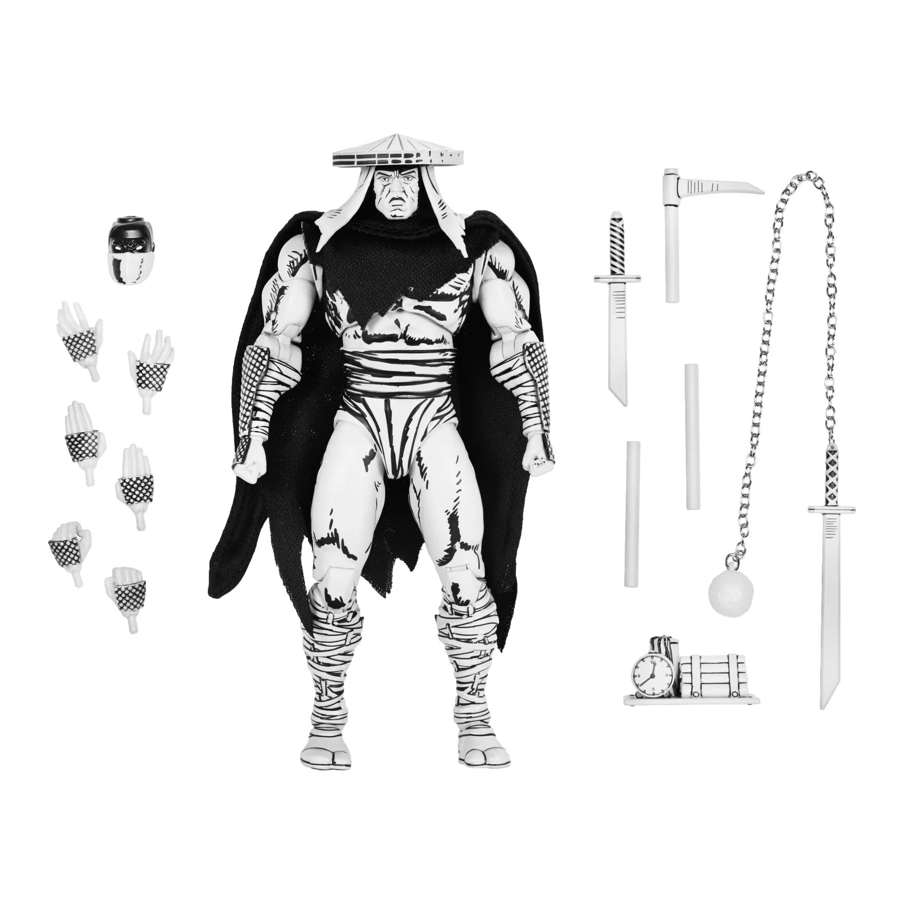 Teenage Mutant Ninja Turtles: Foot Assassin: Black & White: 7" Action Figure: Neca