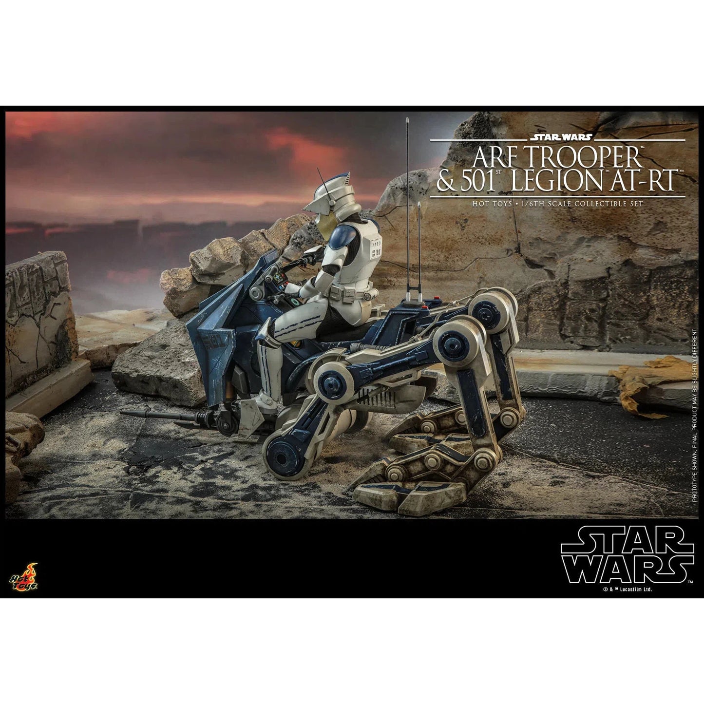 ARF Trooper & 501st Legion AT-RT: Star Wars The Clone Wars: TMS91 Hot Toys