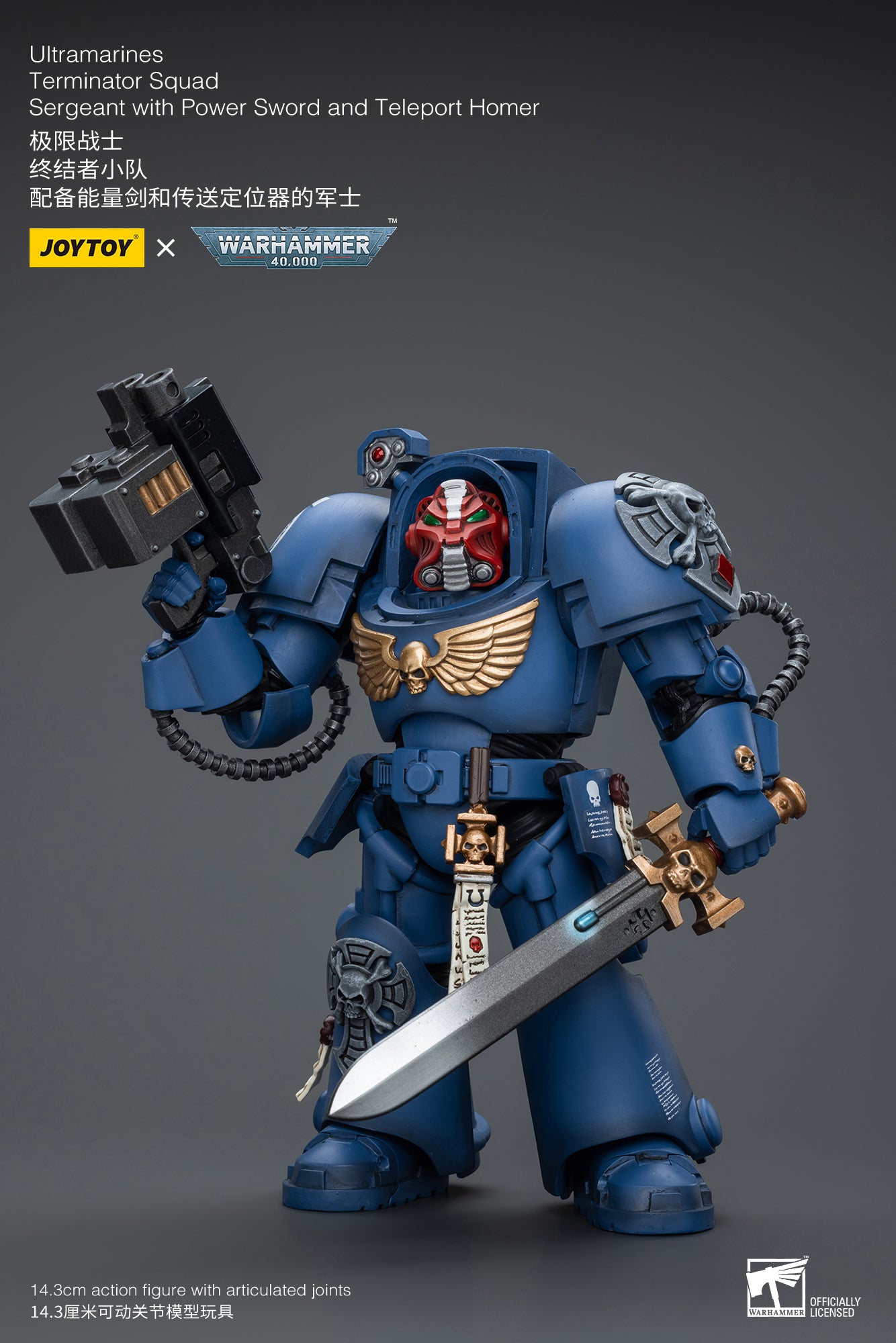 Warhammer 40K: Ultramarines: Terminator Squad: Sergeant with Power Sword and Teleport Homer: Joy Toy