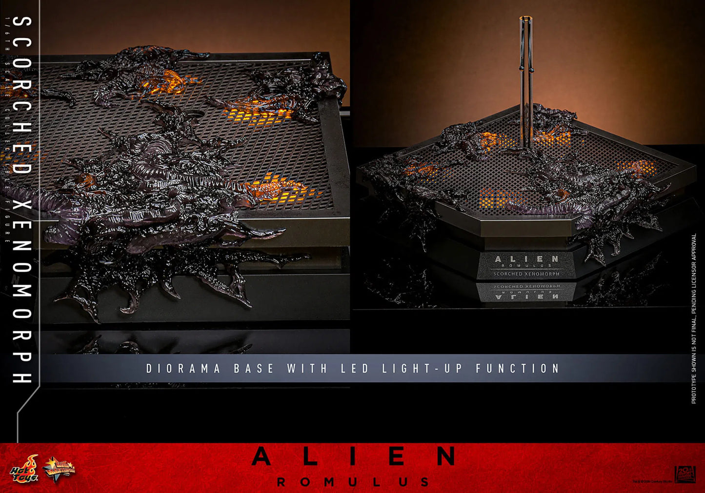 Alien: Romulus: Scorched Xenomorph: 1/6th - Hot Toys Action Figures