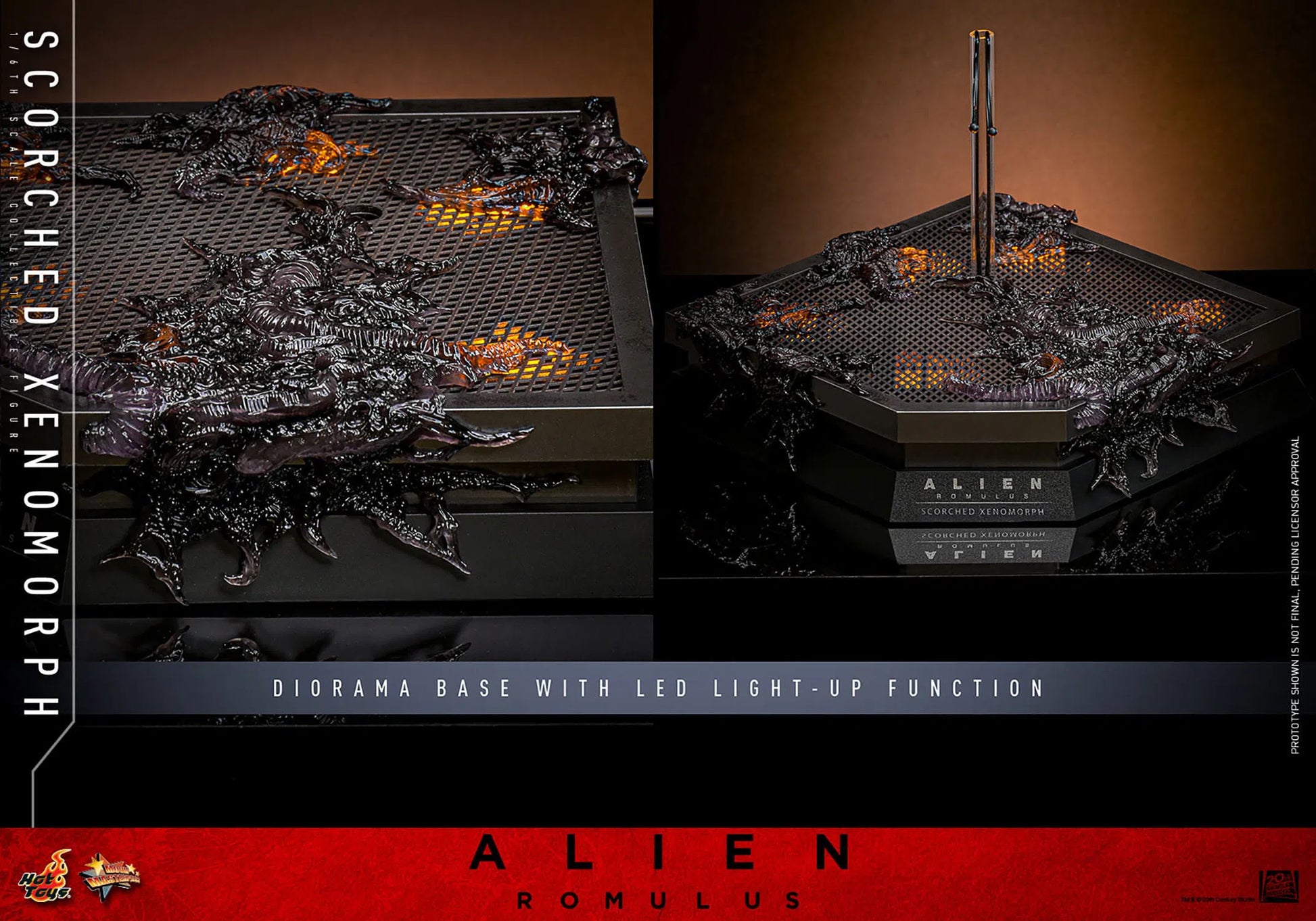 Alien: Romulus: Scorched Xenomorph: 1/6th - Hot Toys Action Figures