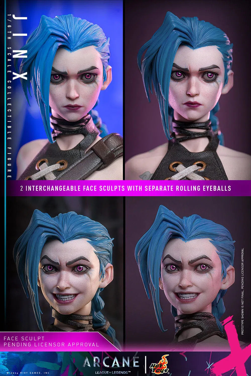Arcane: Jinx: 1/6th - Hot Toys Action Figures