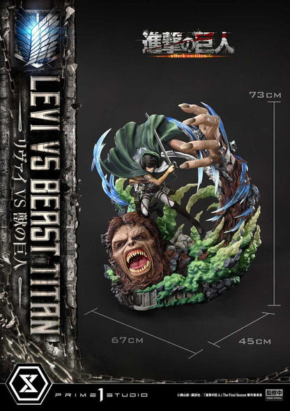 Attack on Titan Ultimate Premium Masterline Series Statue 1/4 Levi Versus Beast Titan 73 cm - Prime 1 Studio Statues