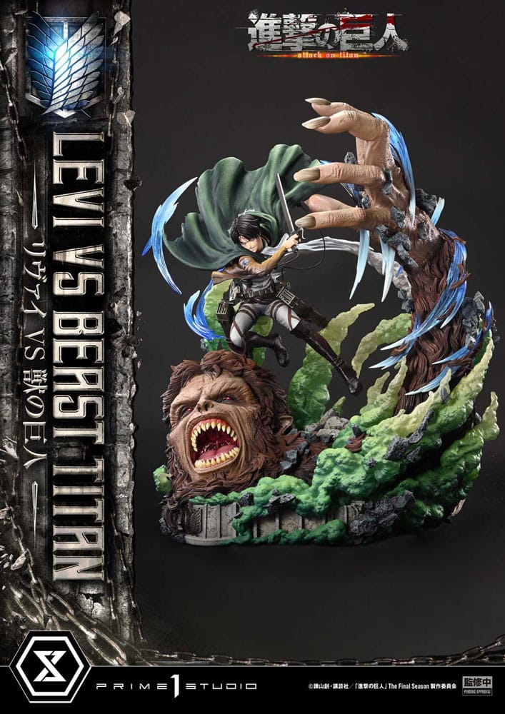 Attack on Titan Ultimate Premium Masterline Series Statue 1/4 Levi Versus Beast Titan 73 cm - Prime 1 Studio Statues