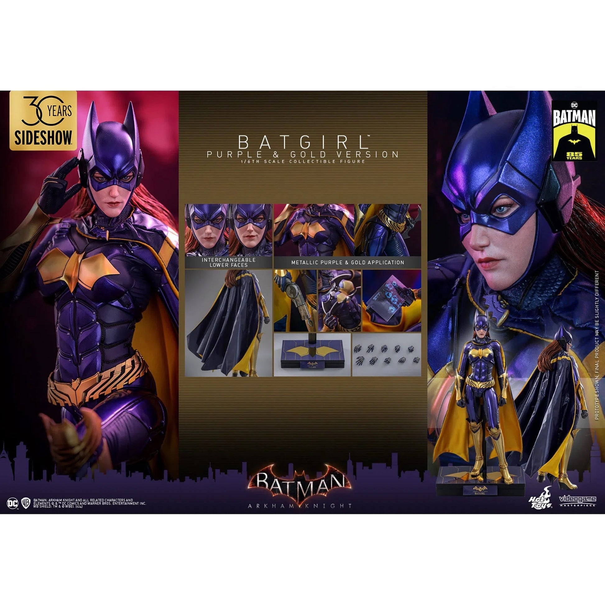 Batman Arkham Knight: Batgirl (Purple and Gold Version) Exclusive: 1/6th Scale Action Figure - Hot Toys Action Figure