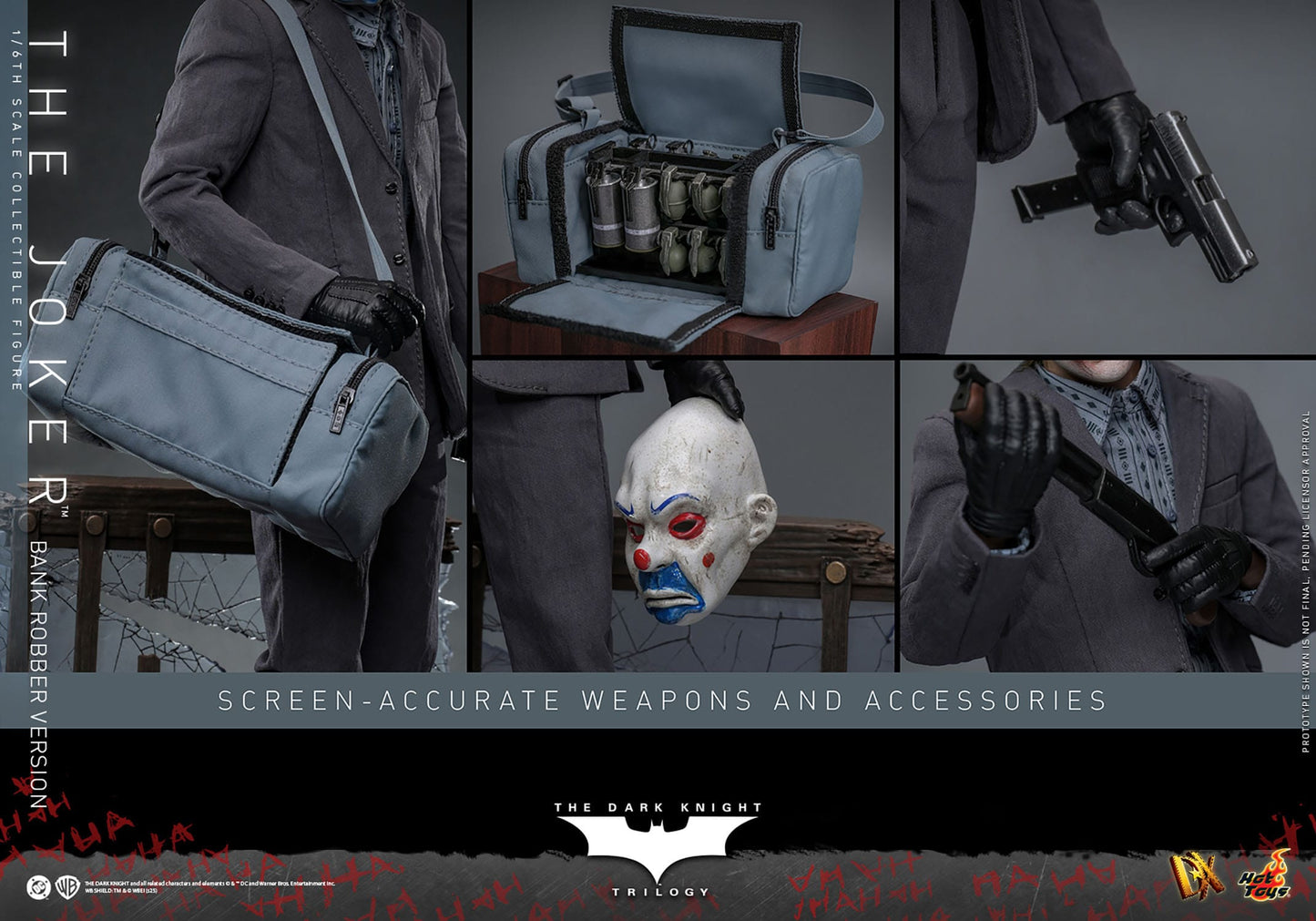 Batman: The Dark Knight: The Joker (Bank Robber Version) DX: 1/6th - Hot Toys Action Figures