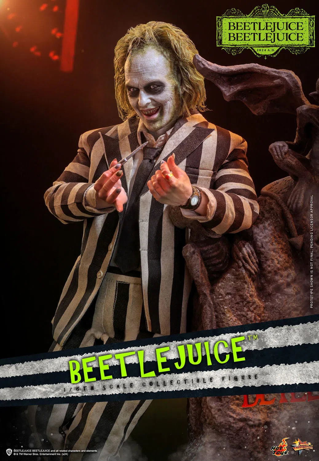 Beetlejuice Beetlejuice: Beetlejuice: MMS767 - Hot Toys Action Figures