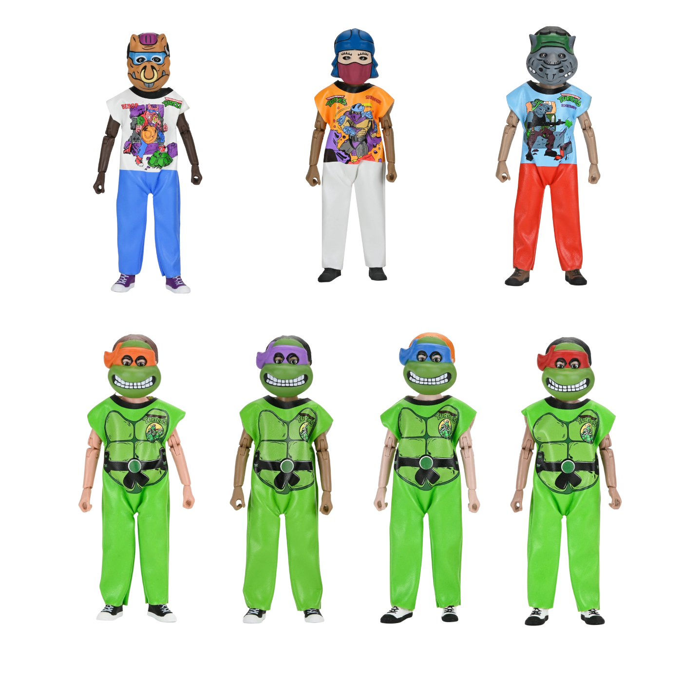 Ben Cooper: Costume Kids Collection: Wave 12 (TMNT): Set Of 7 Clothed Action Figures - Neca Action Figure