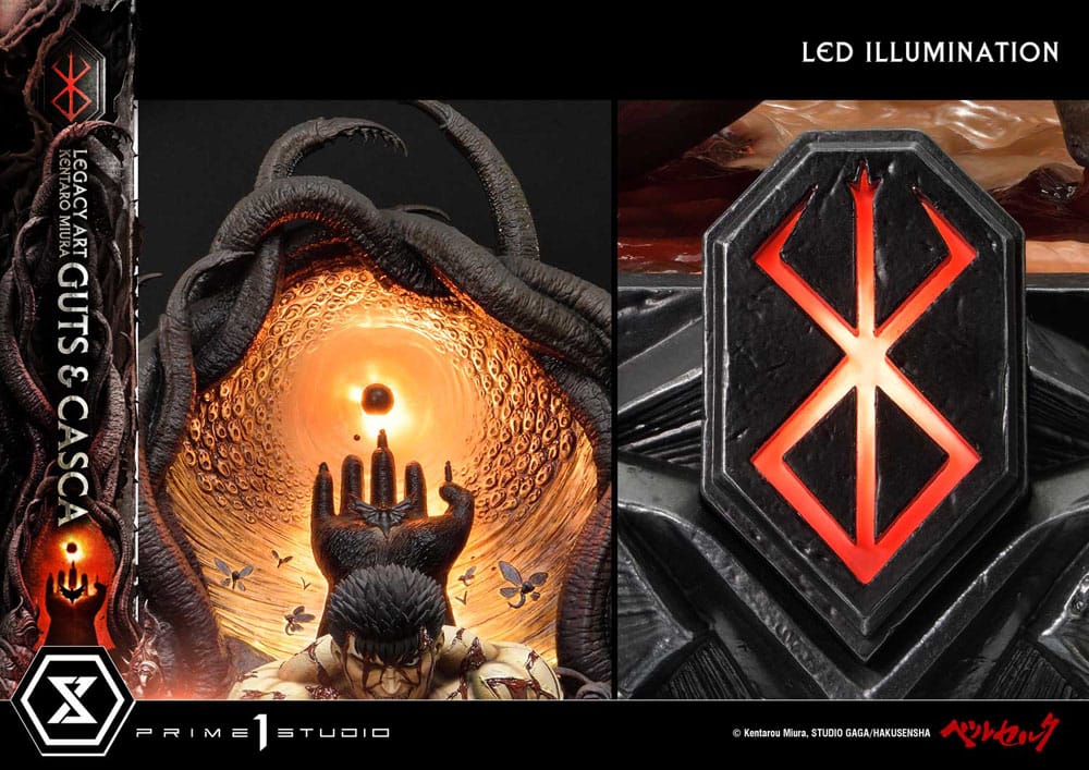 Berserk Ultimate Legacy Art Kentaro Miura Statue 1/4 Guts & Casca 72 cm - Prime 1 Studio Statues