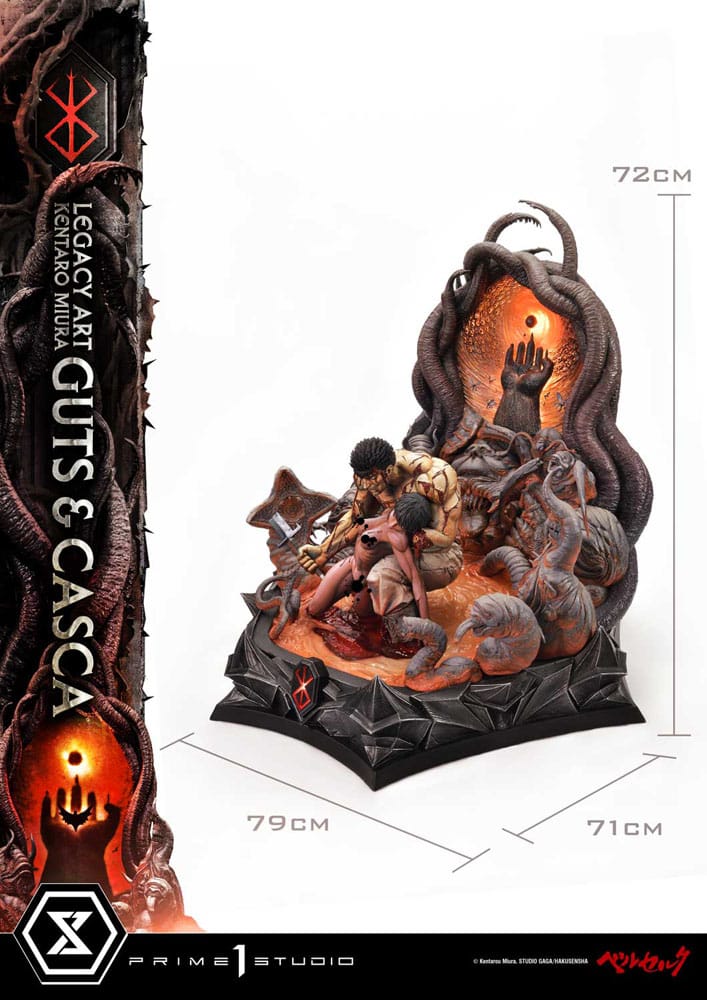 Berserk Ultimate Legacy Art Kentaro Miura Statue 1/4 Guts & Casca 72 cm - Prime 1 Studio Statues