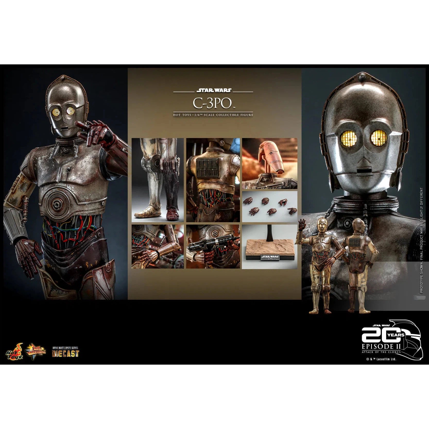 C-3PO: Star Wars: Attack Of The Clones: MMS650D46 Hot Toys