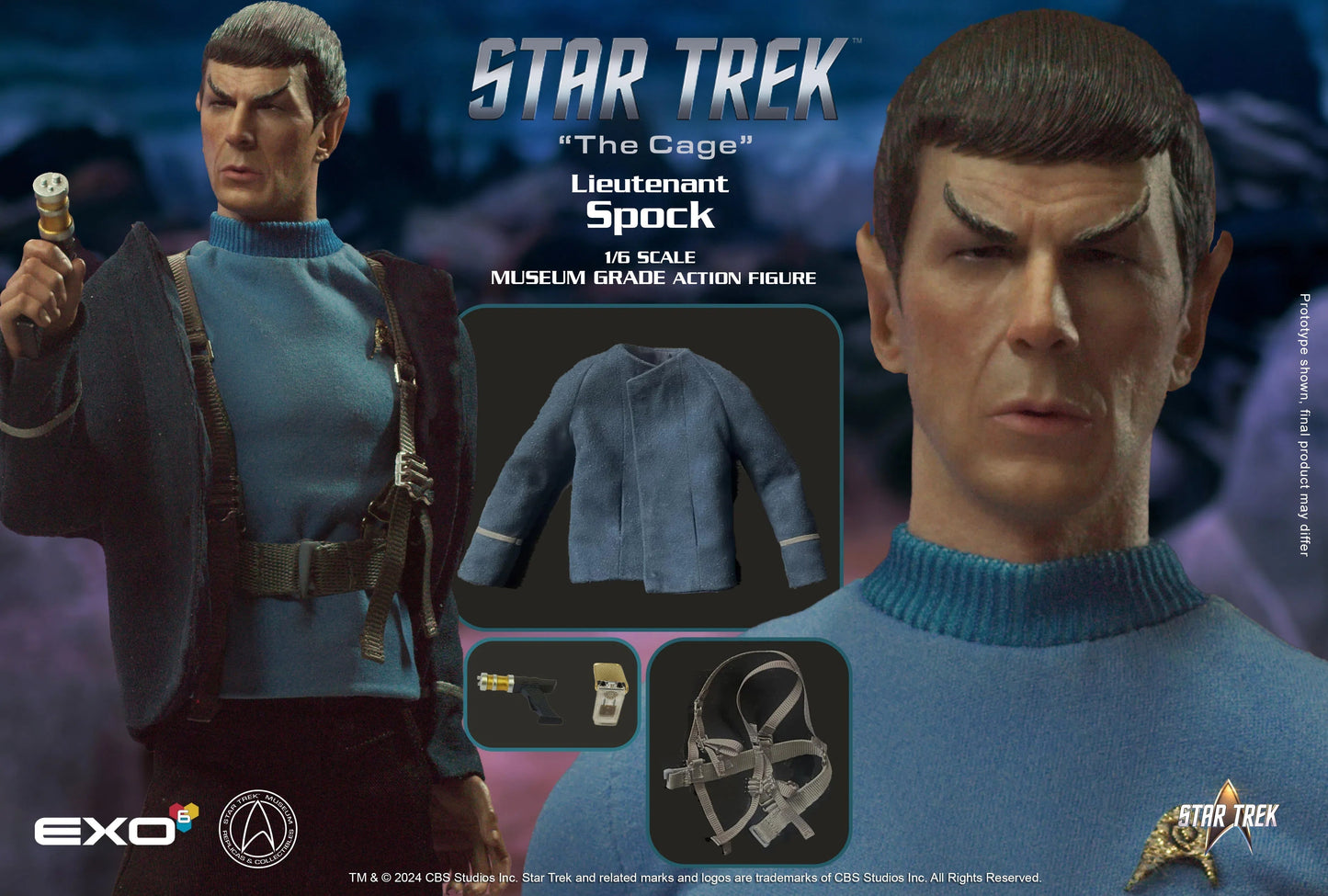 Cage Spock: Star Trek: The Original Series: Sixth Scale EXO-6