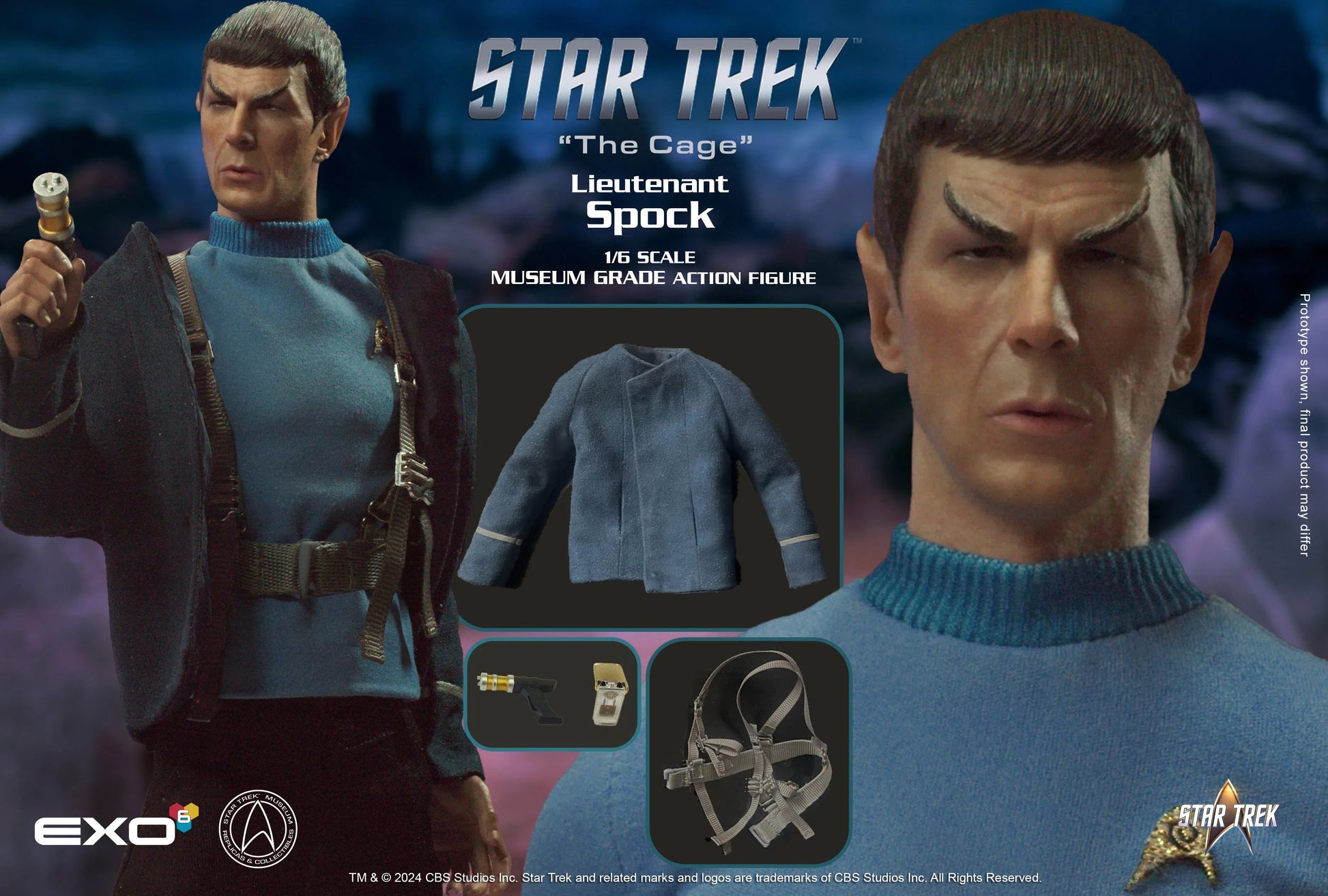 Cage Spock: Star Trek: The Original Series: Sixth Scale EXO-6