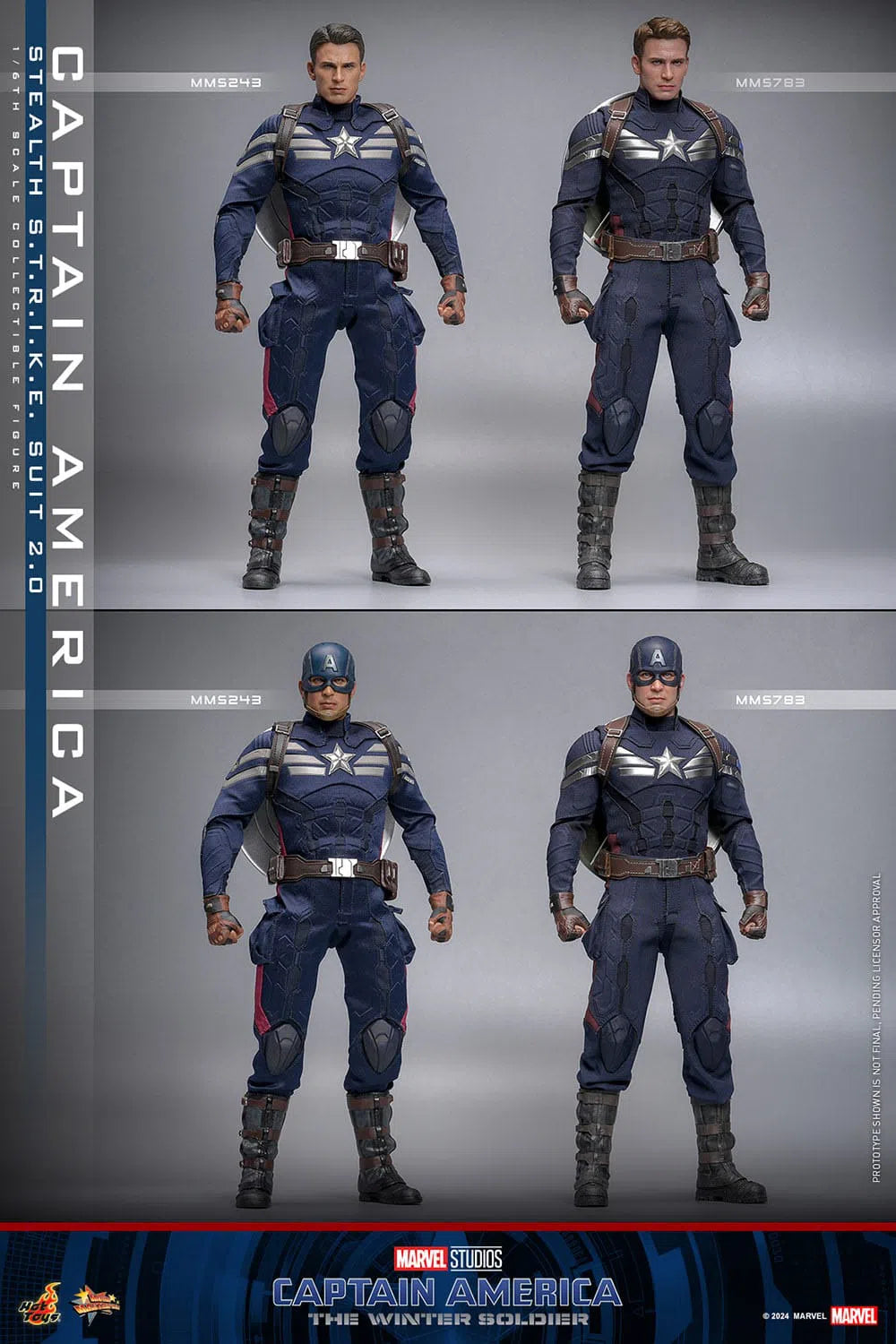 Captain America: The Winter Soldier: Captain America (Stealth S.T.R.I.K.E. Suit): 1/6th - Hot Toys Action Figures