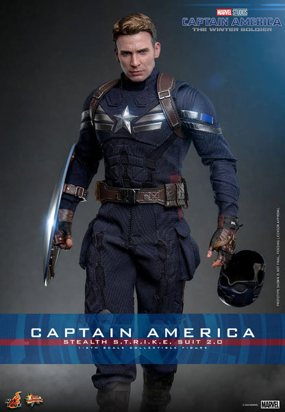 Captain America: The Winter Soldier: Captain America (Stealth S.T.R.I.K.E. Suit): 1/6th Scale Action Figure - Hot Toys Action Figure