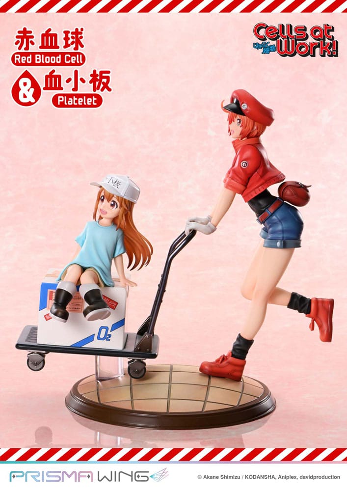 Cells at Work Prisma Wing PVC Statue Red Blood Cell & Platelet 26 cm - Prime 1 Studio Statues