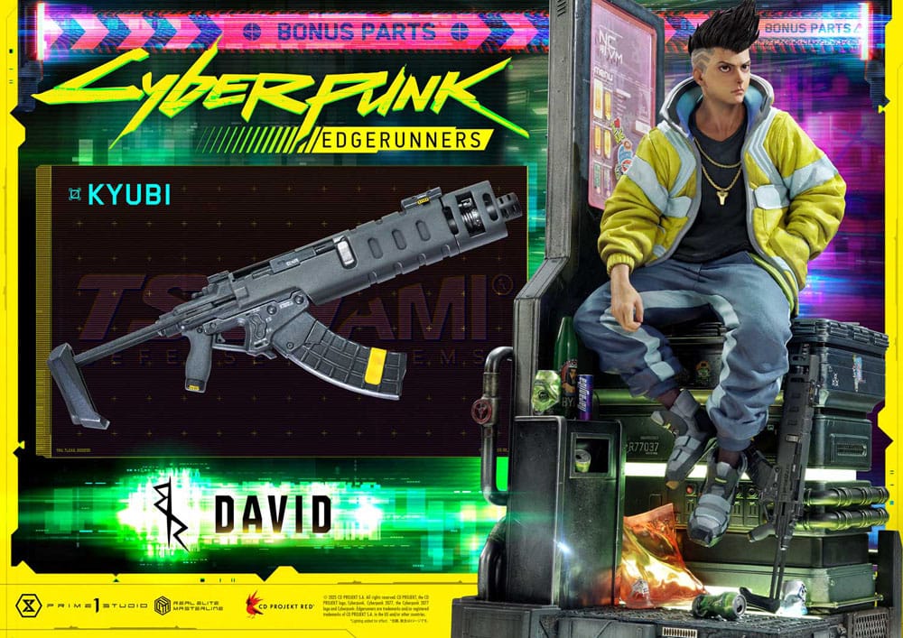 Cyberpunk: Edgerunners Real Elite Masterline Series Statue 1/4 David Deluxe Bonus Version 5 - Prime 1 Studio Statues