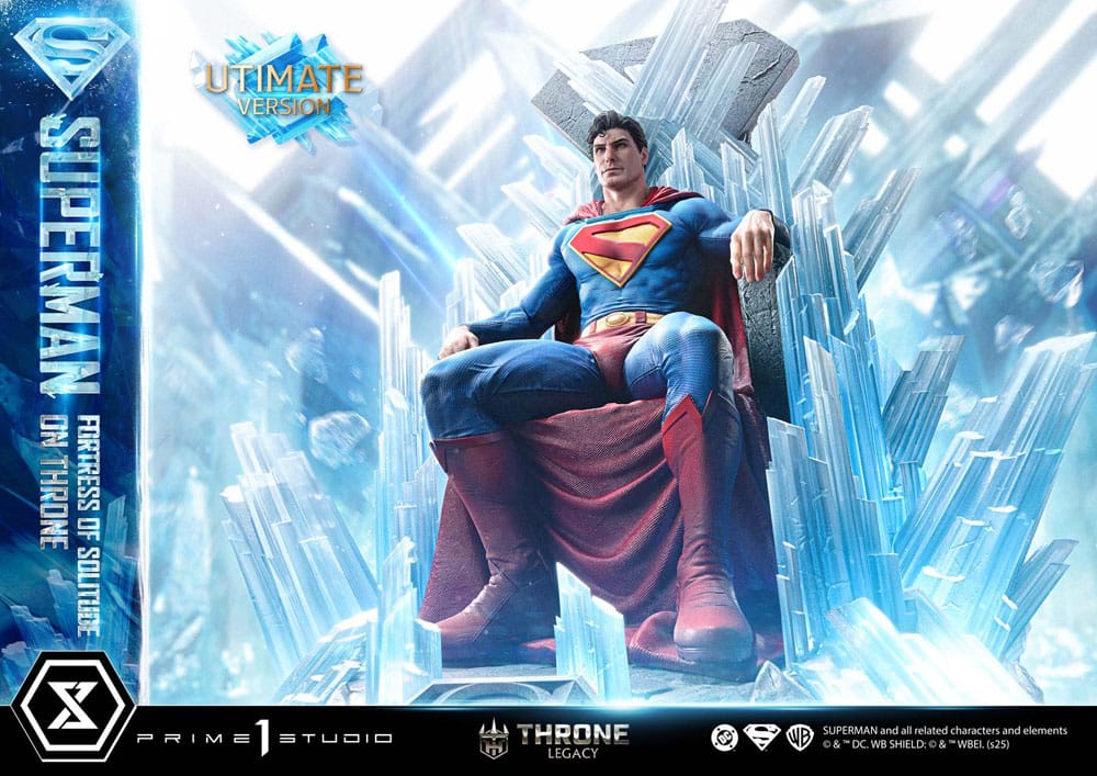 DC Comics Throne Legacy Collection Statue Statue 1/4 Superman Fortress of Solitude on Throne (Design by Gabriele Dell'Otto) Ultimate Version 52 cm - Prime 1 Studio Statues