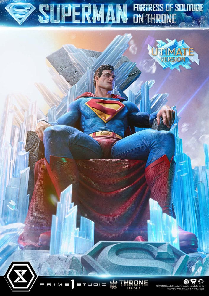 DC Comics Throne Legacy Collection Statue Statue 1/4 Superman Fortress of Solitude on Throne (Design by Gabriele Dell'Otto) Ultimate Version 52 cm - Prime 1 Studio Statues