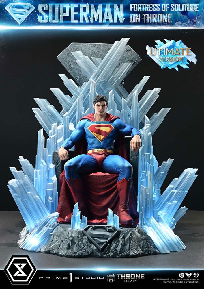 DC Comics Throne Legacy Collection Statue Statue 1/4 Superman Fortress of Solitude on Throne (Design by Gabriele Dell'Otto) Ultimate Version 52 cm - Prime 1 Studio Statues