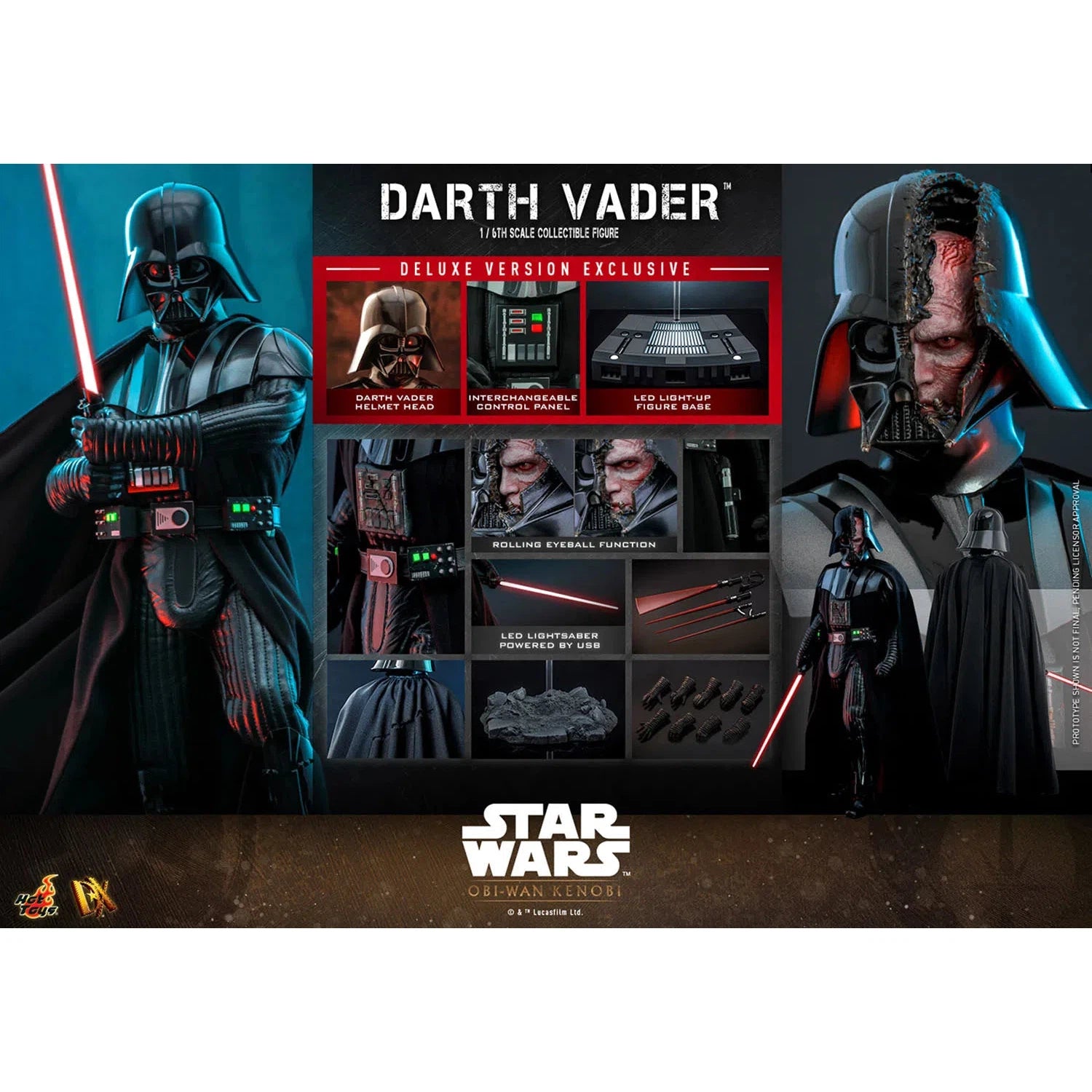 Darth Vader: DX28: Star Wars: Obi-Wan Kenobi: Deluxe Hot Toys