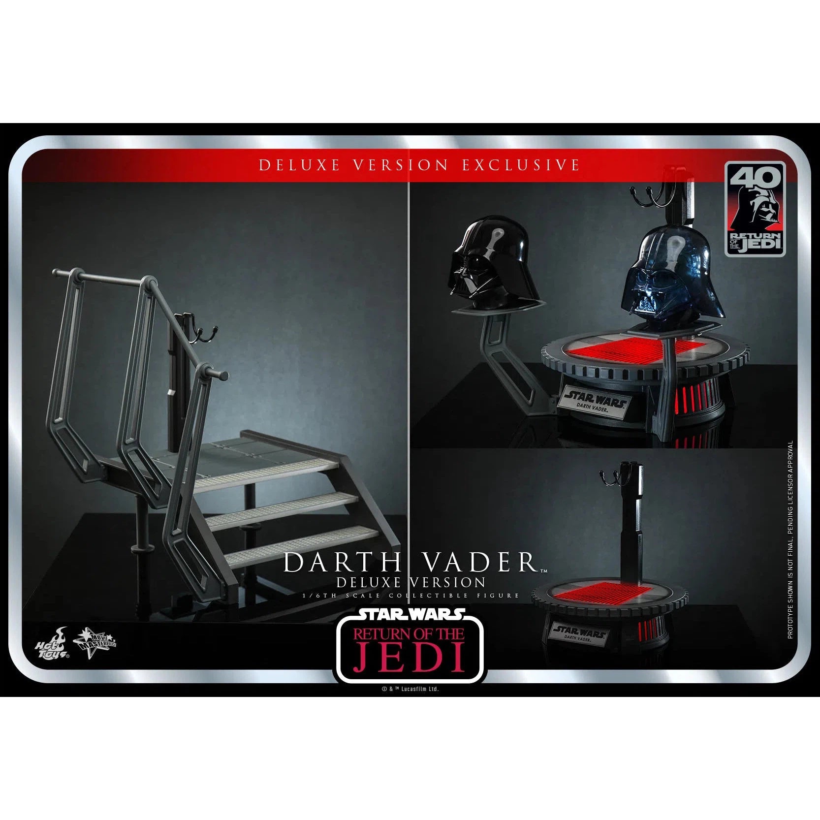 Darth Vader: Star Wars: Return Of The Jedi: 40th Anniversary: Deluxe Hot Toys